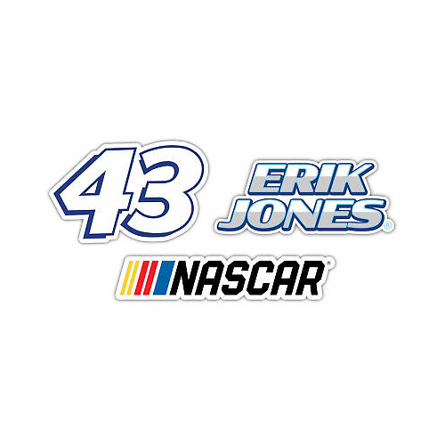 Erik Jones NASCAR #43 3 Pack Laser Cut Decal