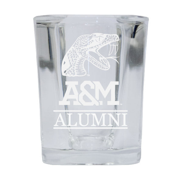 Florida A&M Rattlers Alumni Etched Square Shot Glass