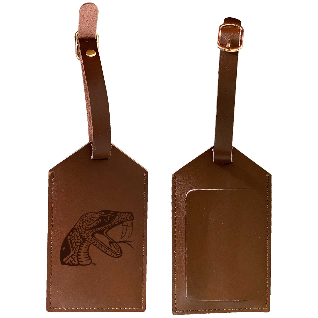 Florida A&M Rattlers Leather Luggage Tag Engraved