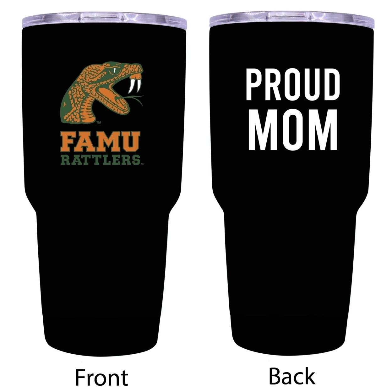 Florida A&M Rattlers Proud Mom 24 Oz Insulated Stainless Steel Tumblers Choose Your Color.