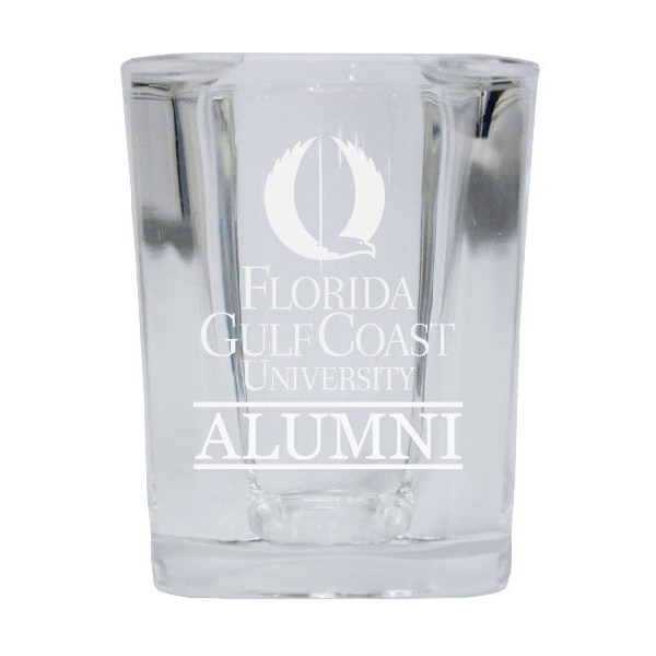 Florida Gulf Coast Eagles Alumni Etched Square Shot Glass