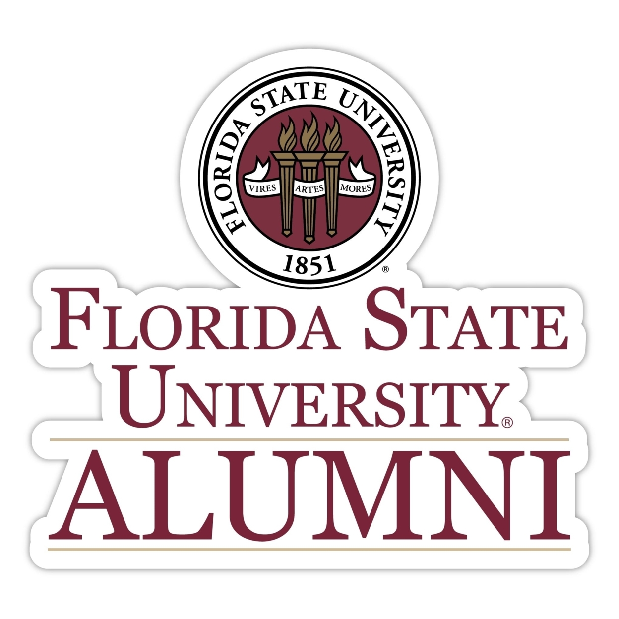 Florida State Seminoles Alumni 4 Sticker