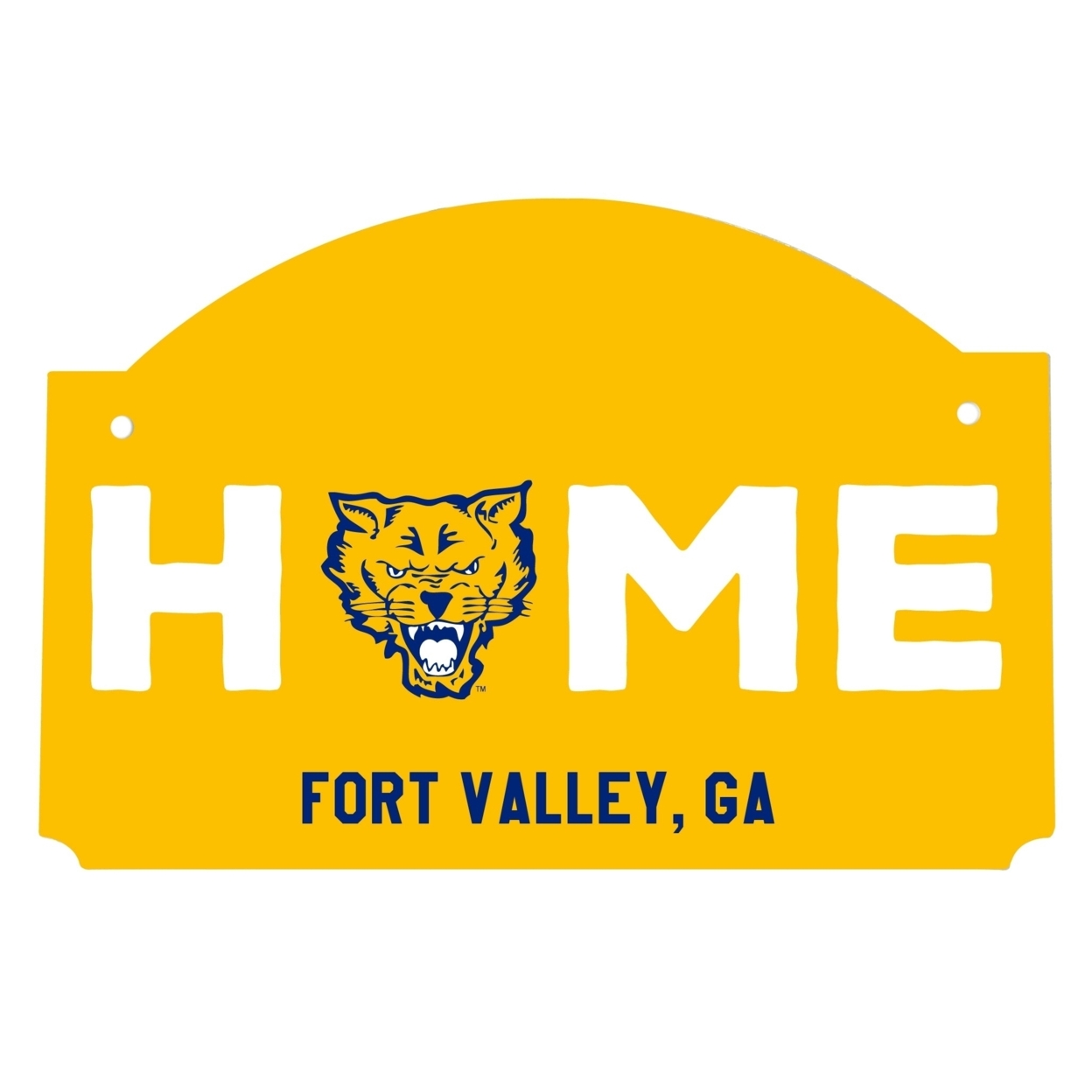 Fort Valley State University Wood Sign With String