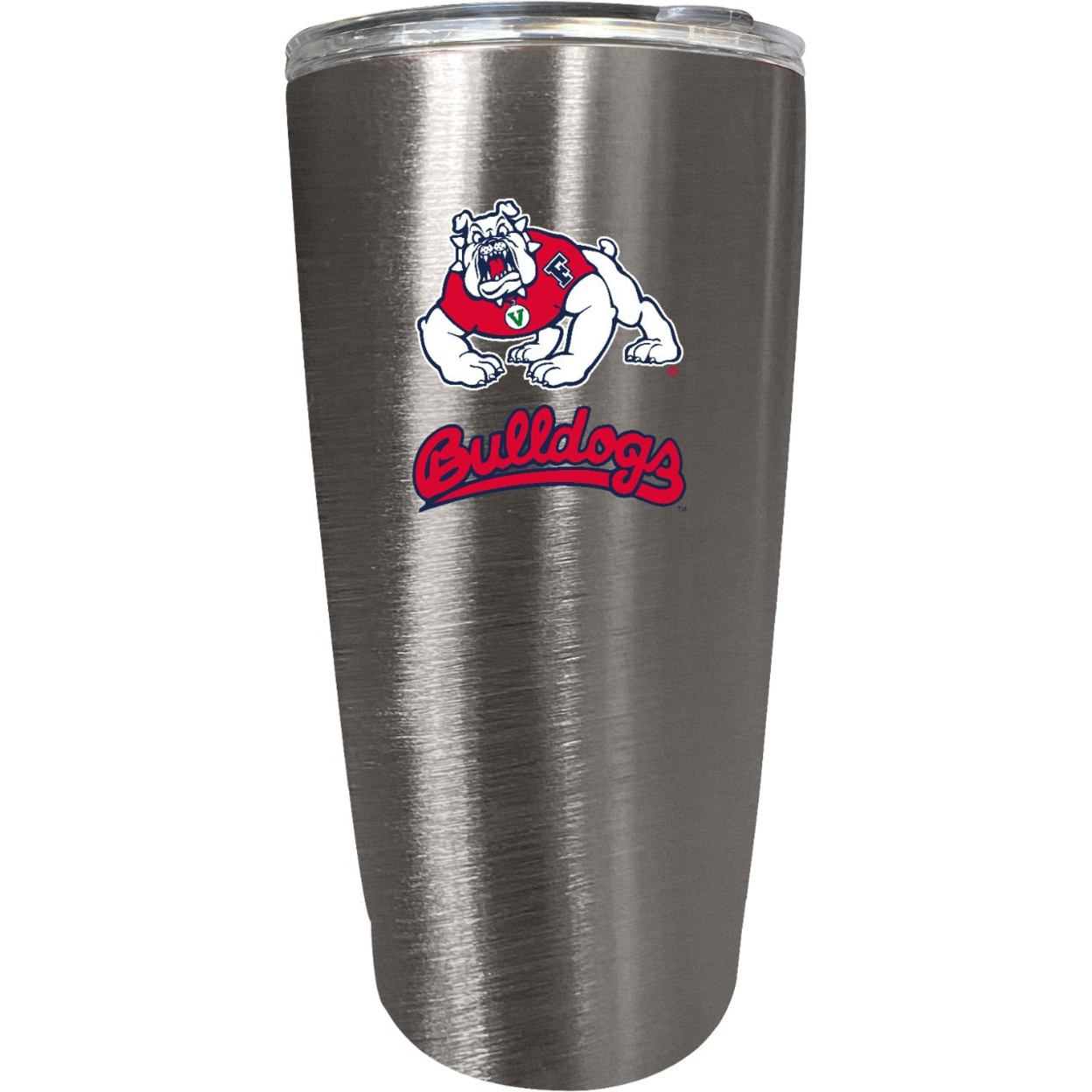 Fresno State Bulldogs 16 Oz Insulated Stainless Steel Tumbler Colorless