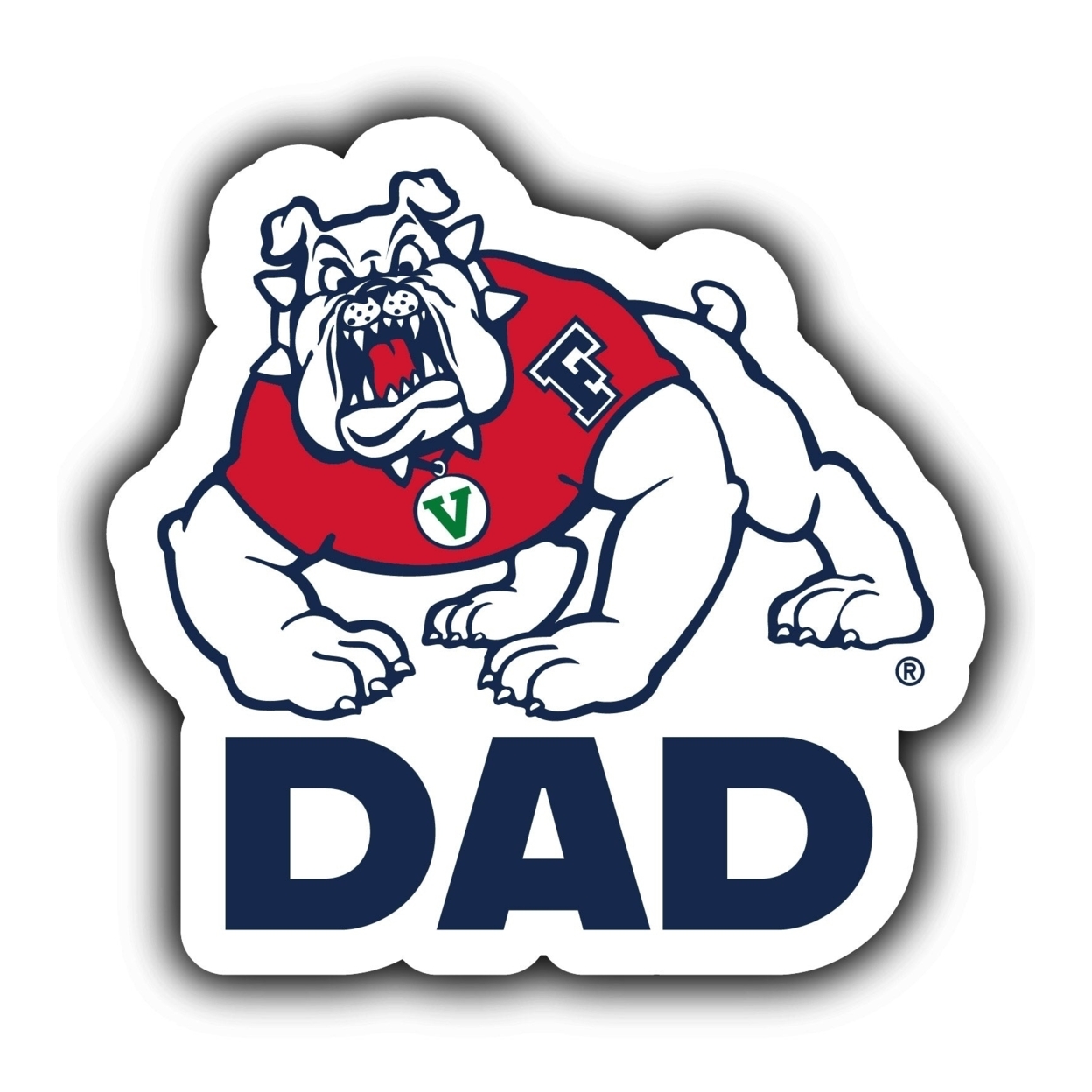 Fresno State Bulldogs 4-Inch Proud Dad Die Cut Decal