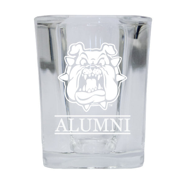 Fresno State Bulldogs Alumni Etched Square Shot Glass