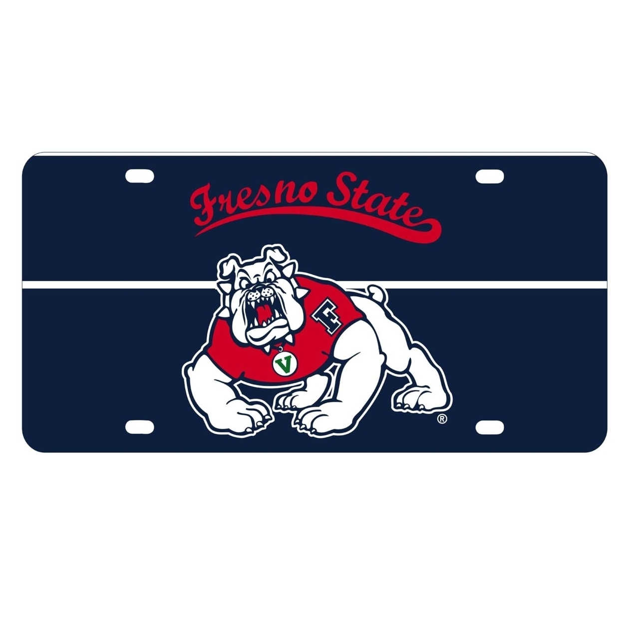 Fresno State Bulldogs Metal License Plate Car Tag