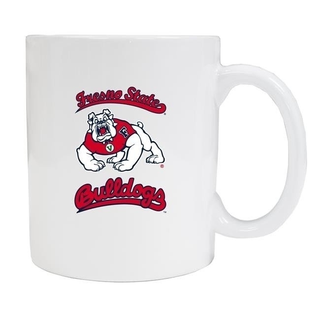 Fresno State Bulldogs White Ceramic Mug 2-Pack (White).