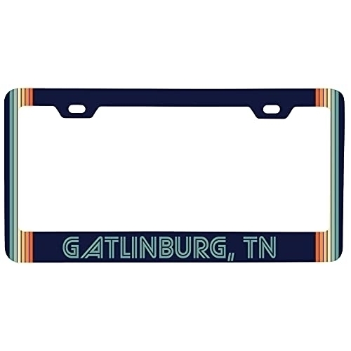 Gatlinburg Tennessee Car Metal License Plate Frame Retro Design