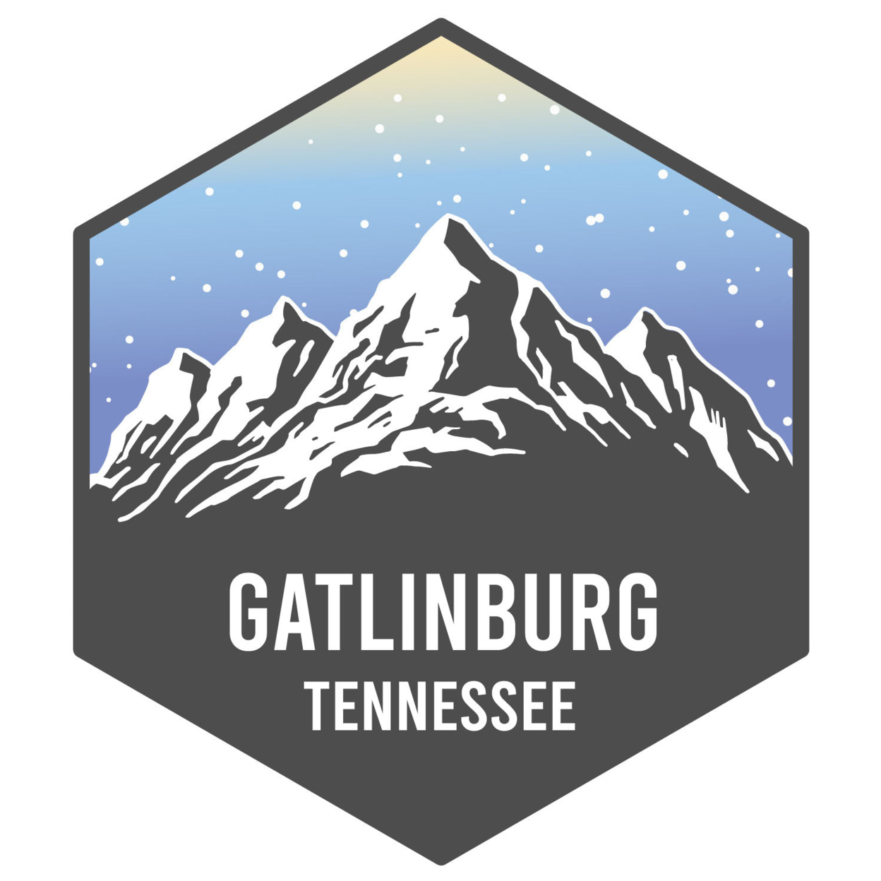 Gatlinburg Tennessee Ski Adventures Souvenir 4 Inch Vinyl Decal Sticker