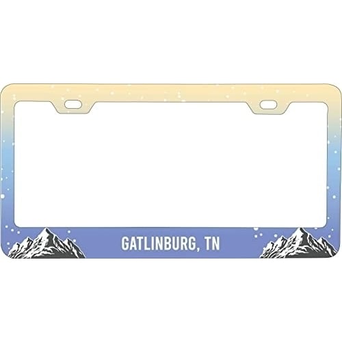 Gatlinburg Tennessee Ski Snowboard Winter Adventures Metal License Plate Frame