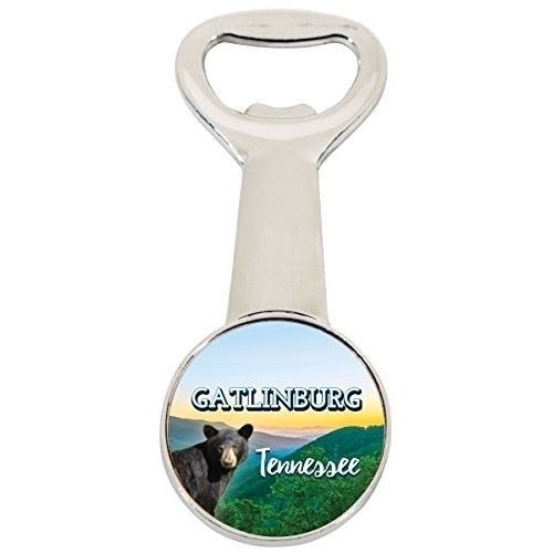 Gatlinburg Tennessee Souvenir Great Smoky Mountains Bear Magnetic Bottle Opener