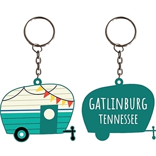 Gatlinburg Tennessee Souvenir Camper Metal Keychain
