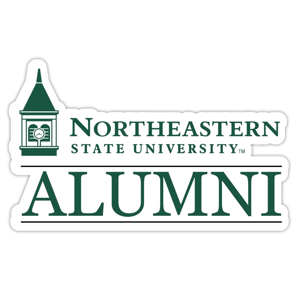 Northeastern State University Riverhawks Alumni 4 Sticker