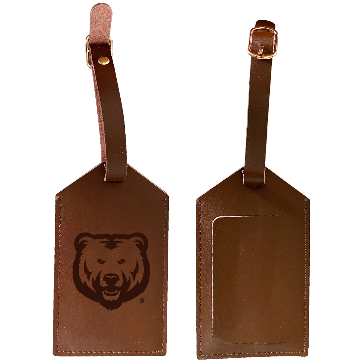 Northern Colorado Bears Leather Luggage Tag Engraved