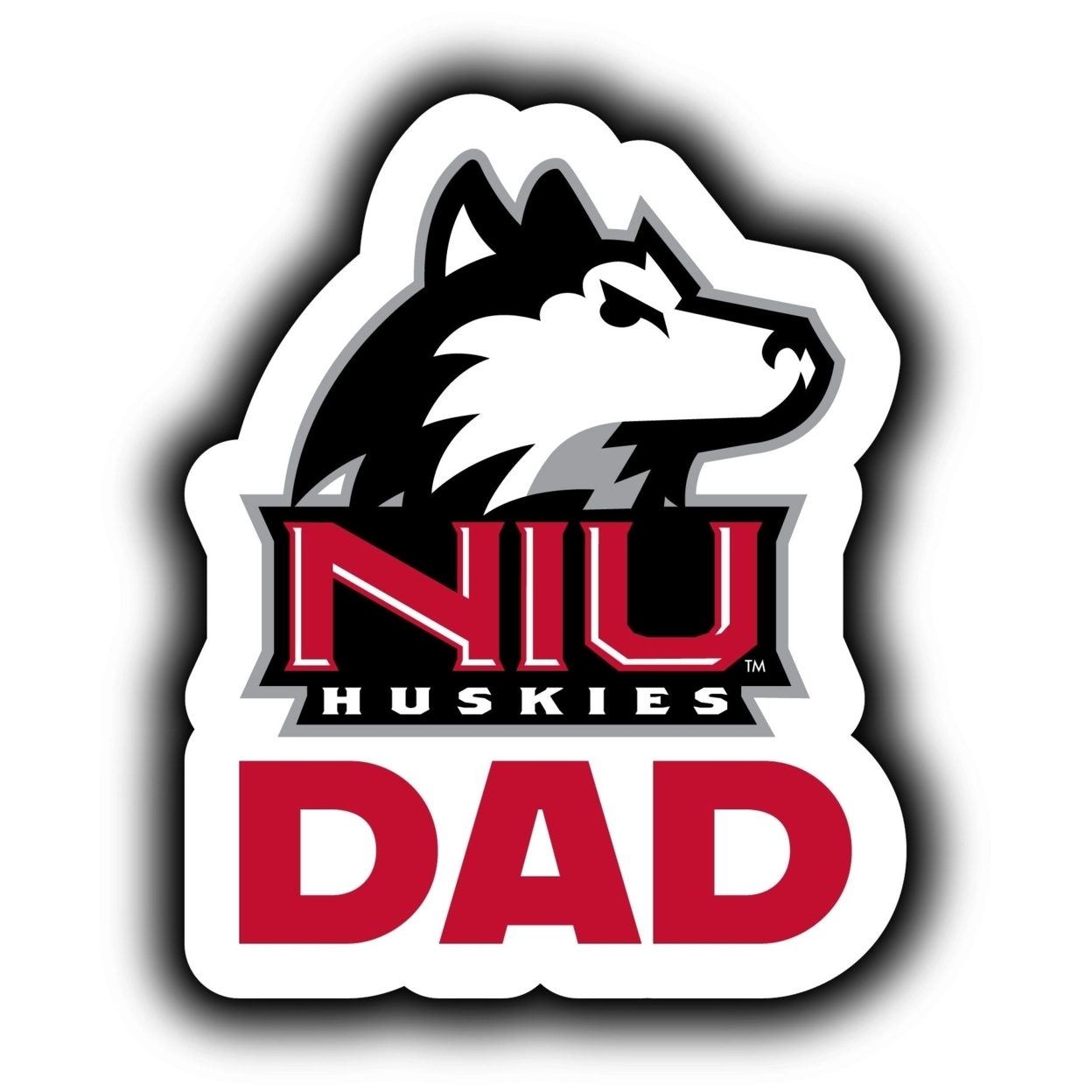 Northern Illinois Huskies 4-Inch Proud Dad Die Cut Decal