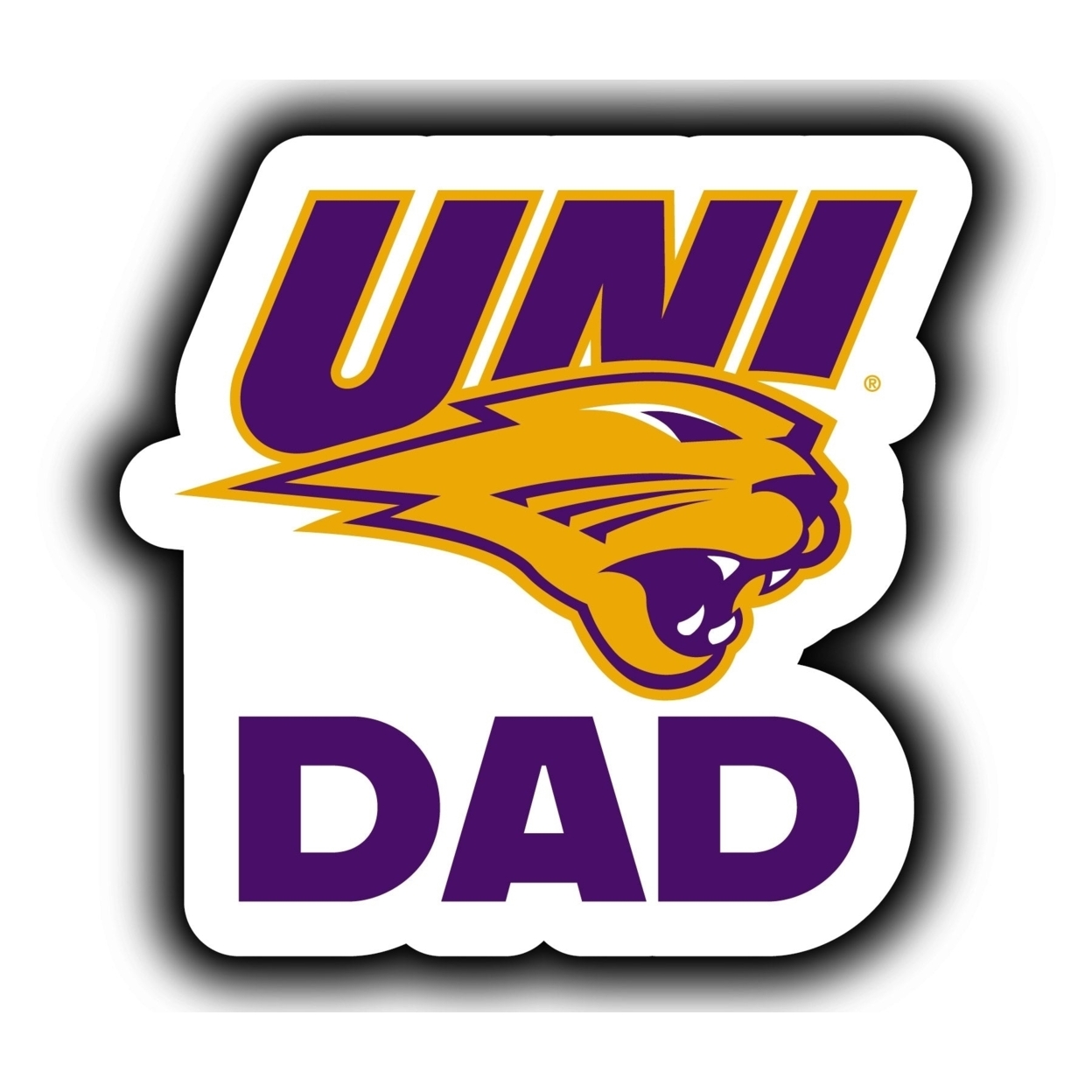 Northern Iowa Panthers 4-Inch Proud Dad Die Cut Decal