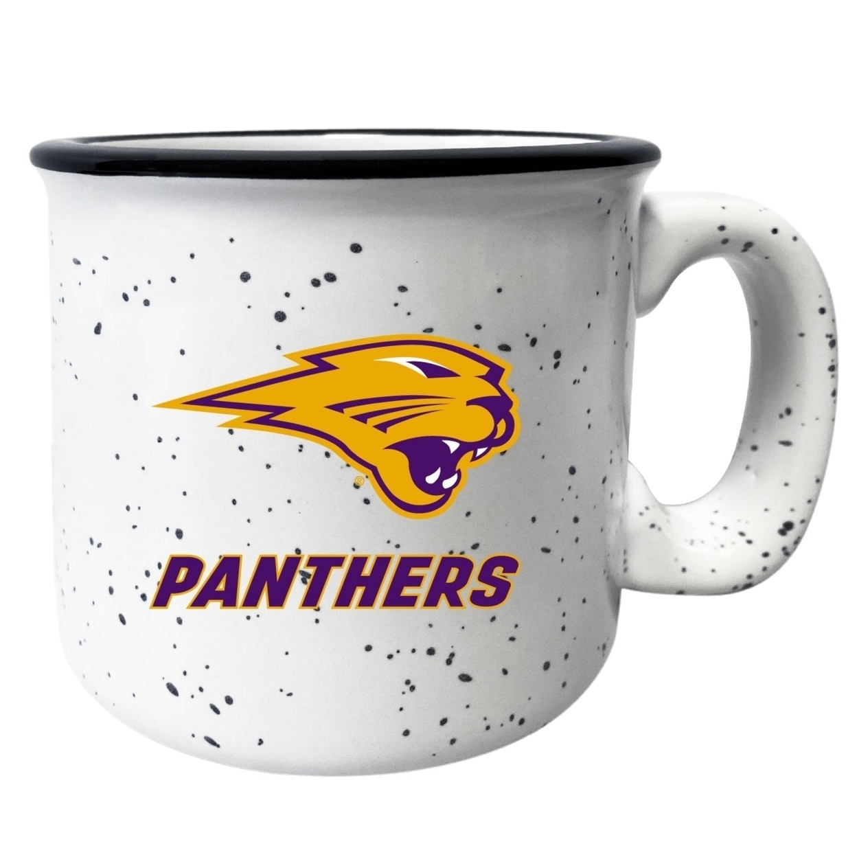 Northern Iowa Panthers 8 Oz Speckled Ceramic Camper Coffee Mug White (White).