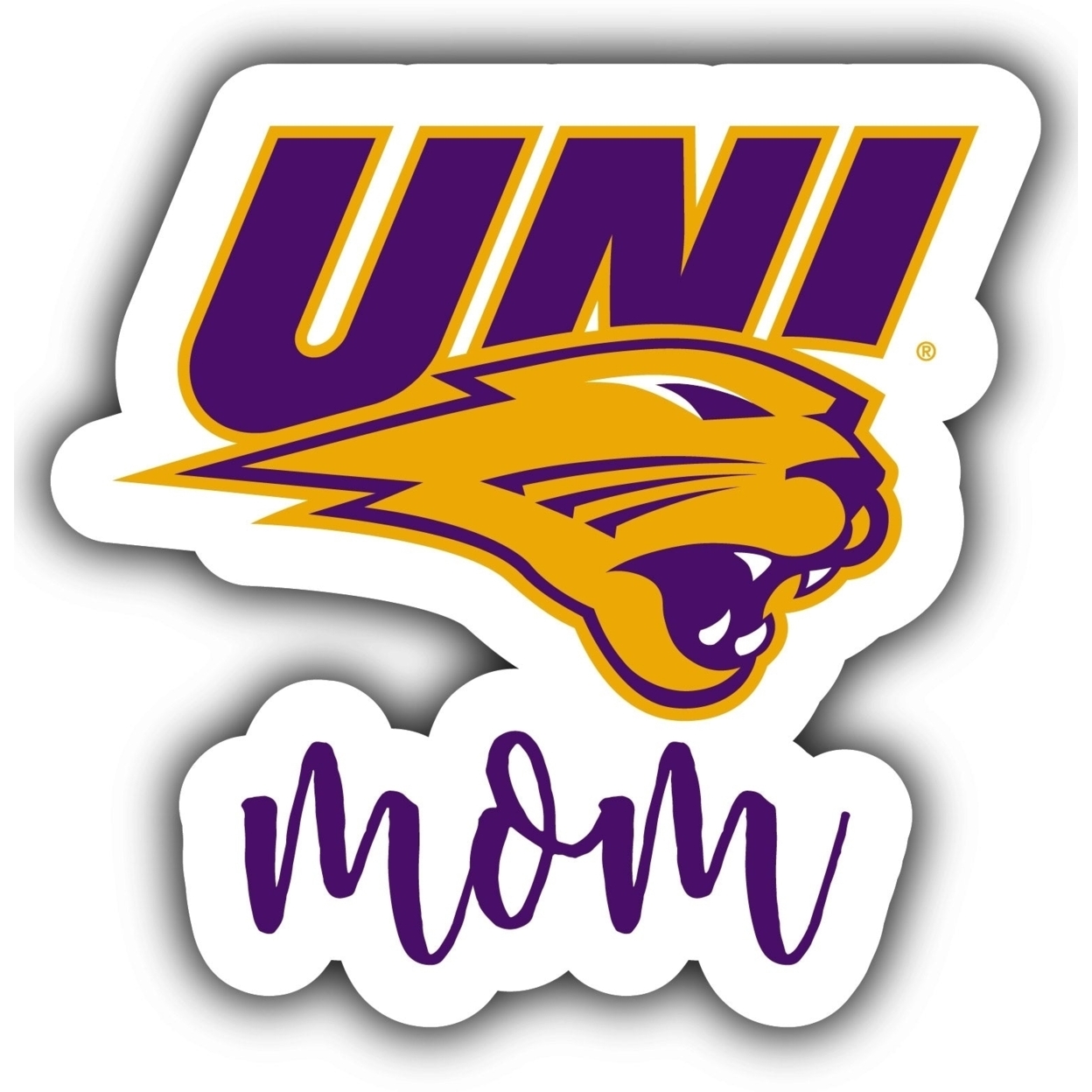 Northern Iowa Panthers Proud Mom 4-Inch Die Cut Decal
