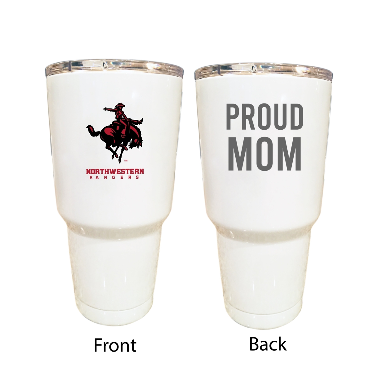 Northwestern Oklahoma State University Proud Mom 24 Oz Insulated Stainless Steel Tumblers Choose Your Color.
