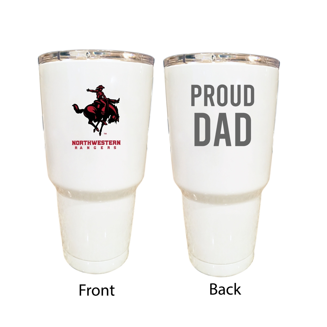 Northwestern Oklahoma State University Proud Dad 24 Oz Insulated Stainless Steel Tumblers Choose Your Color.