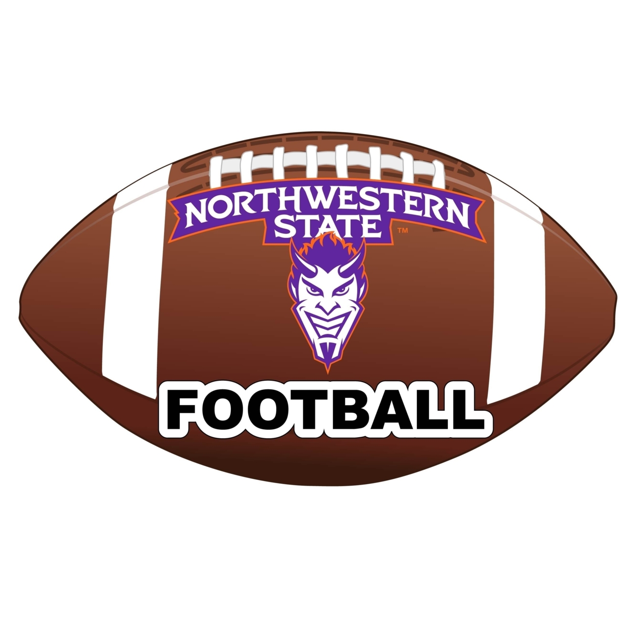 Northwestern State Demons 4-Inch NCAA Football Vinyl Decal Sticker