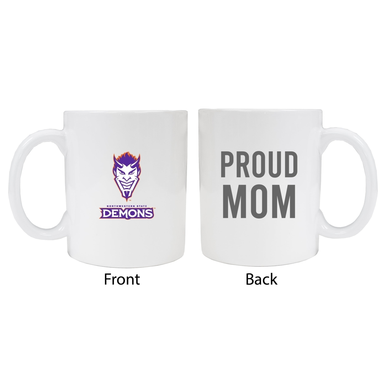 Northwestern State Demons Proud Mom Ceramic Coffee Mug - White (2 Pack)