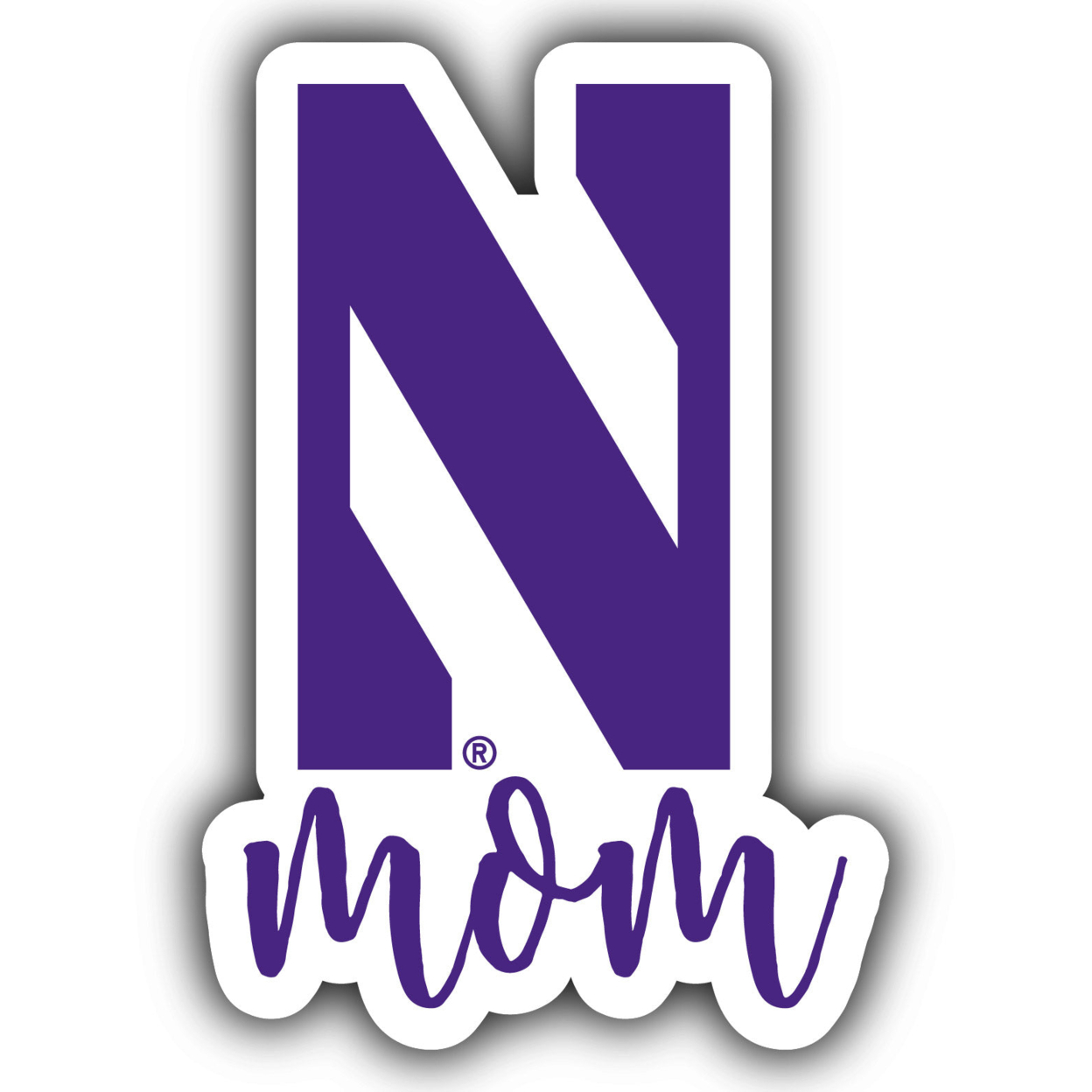 Northwestern University Wildcats Proud Mom 4-Inch Die Cut Decal