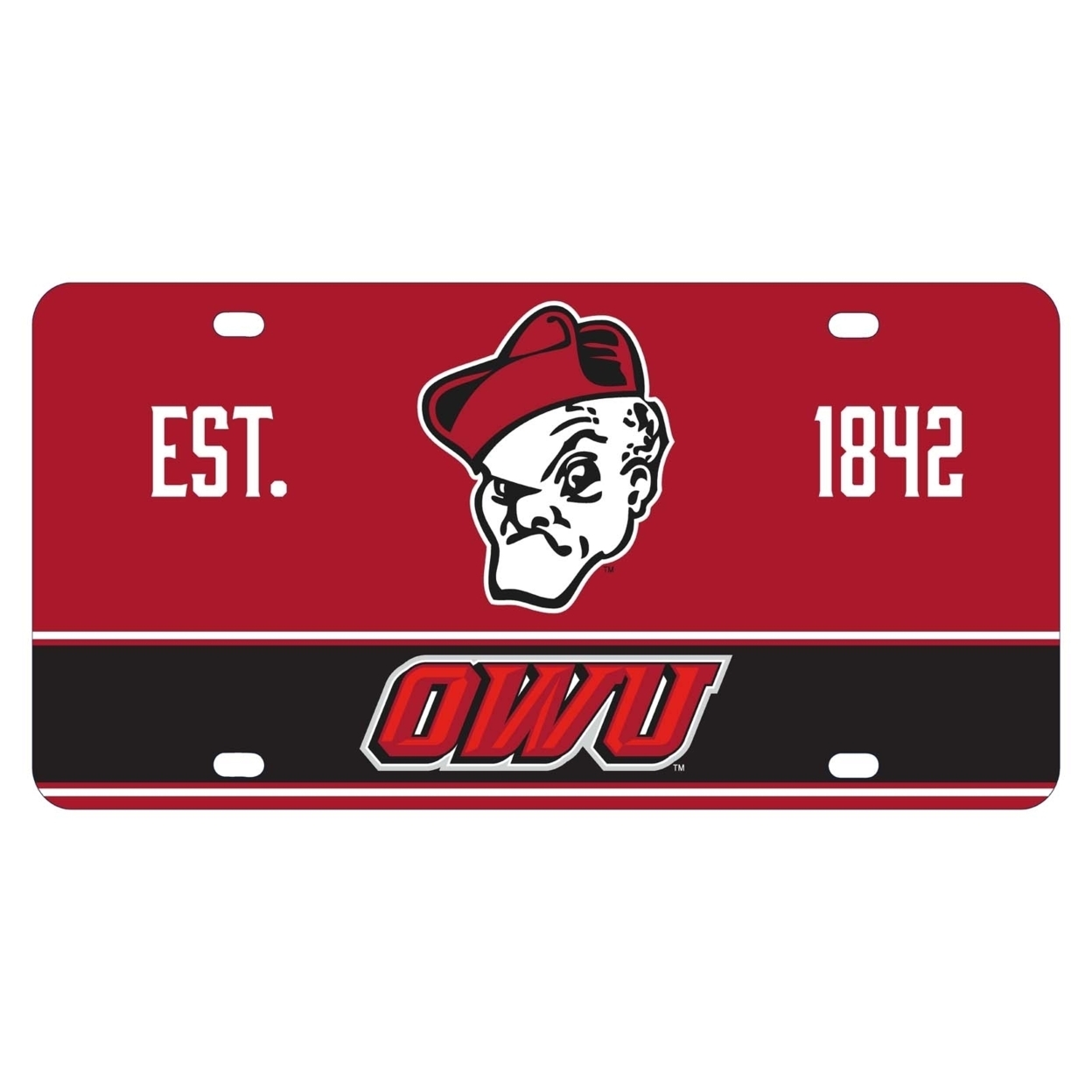 Ohio Wesleyan University Metal License Plate