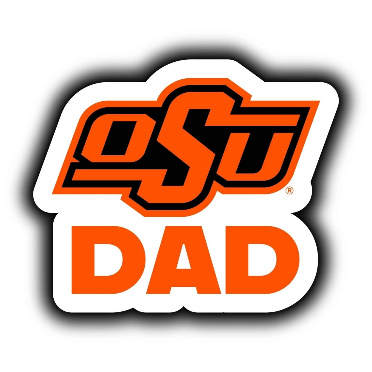 Oklahoma State Cowboys 4-Inch Proud Dad Die Cut Decal