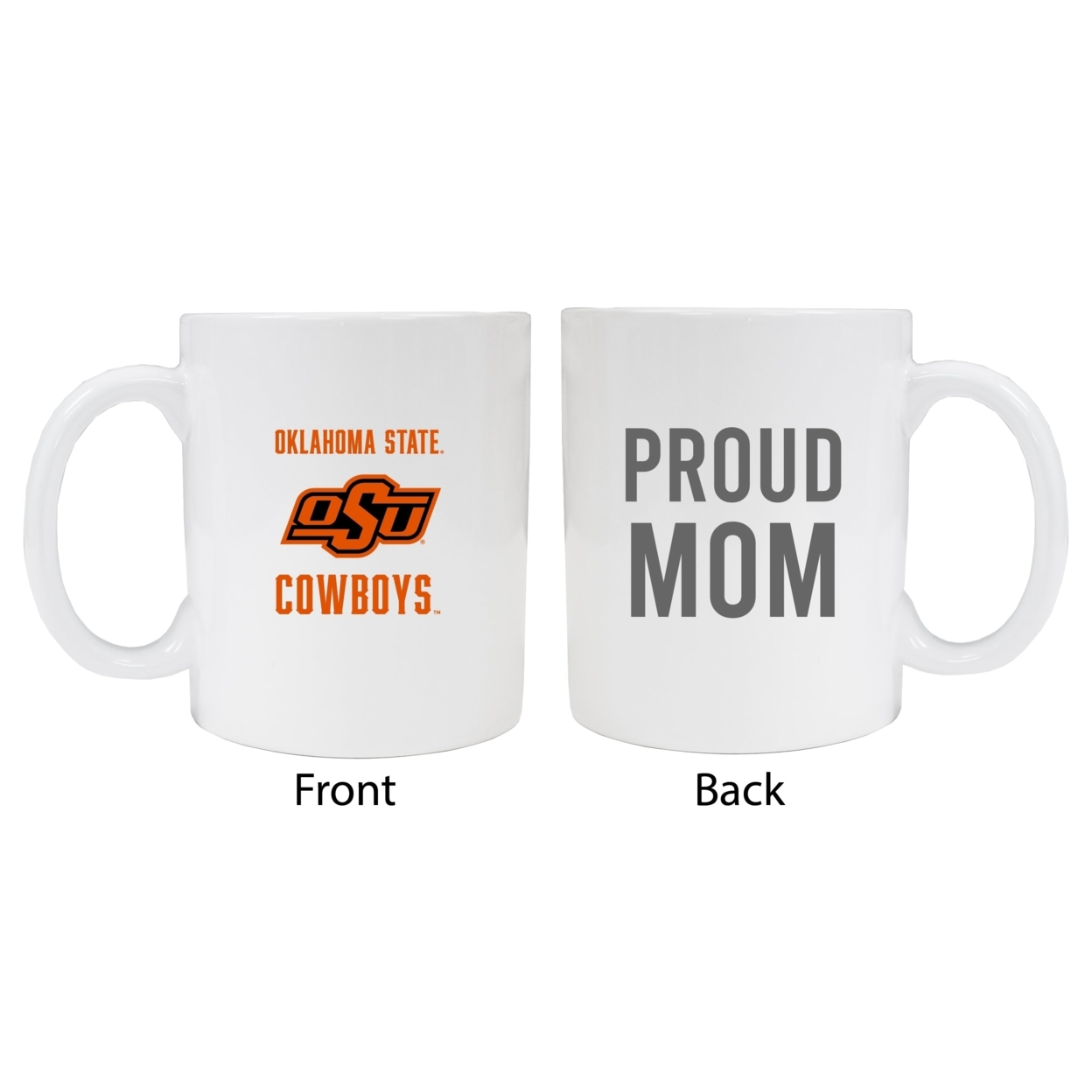 Oklahoma State Cowboys Proud Mom Ceramic Coffee Mug - White (2 Pack)