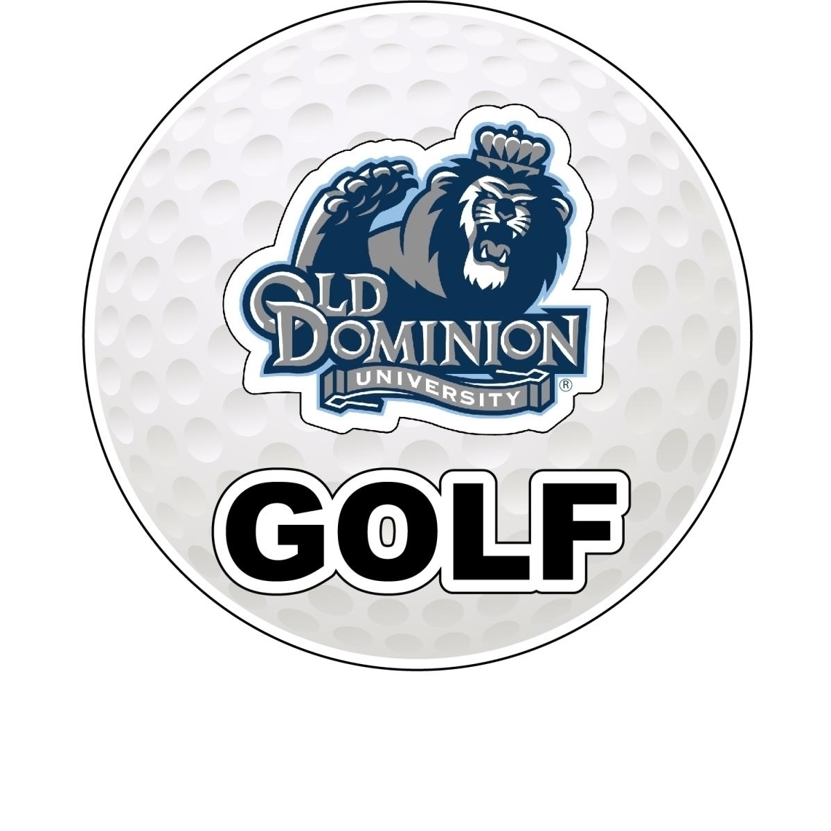 Old Dominion Monarchs 4-Inch Round Golf Ball Vinyl Decal Sticker