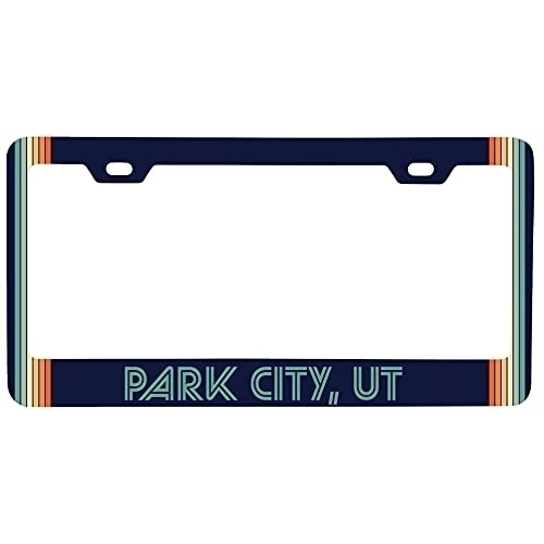 Park City Utah Car Metal License Plate Frame Retro Design