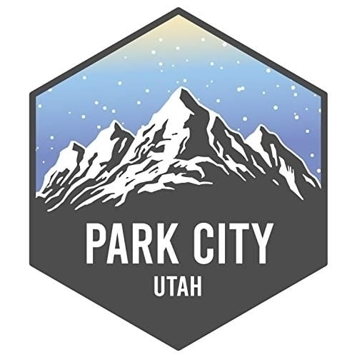 Park City Utah Ski Adventures Souvenir 4 Inch Vinyl Decal Sticker 4-Pack