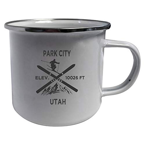 Park City Utah Ski Adventures White Tin Camper Coffee Mug 2-Pack