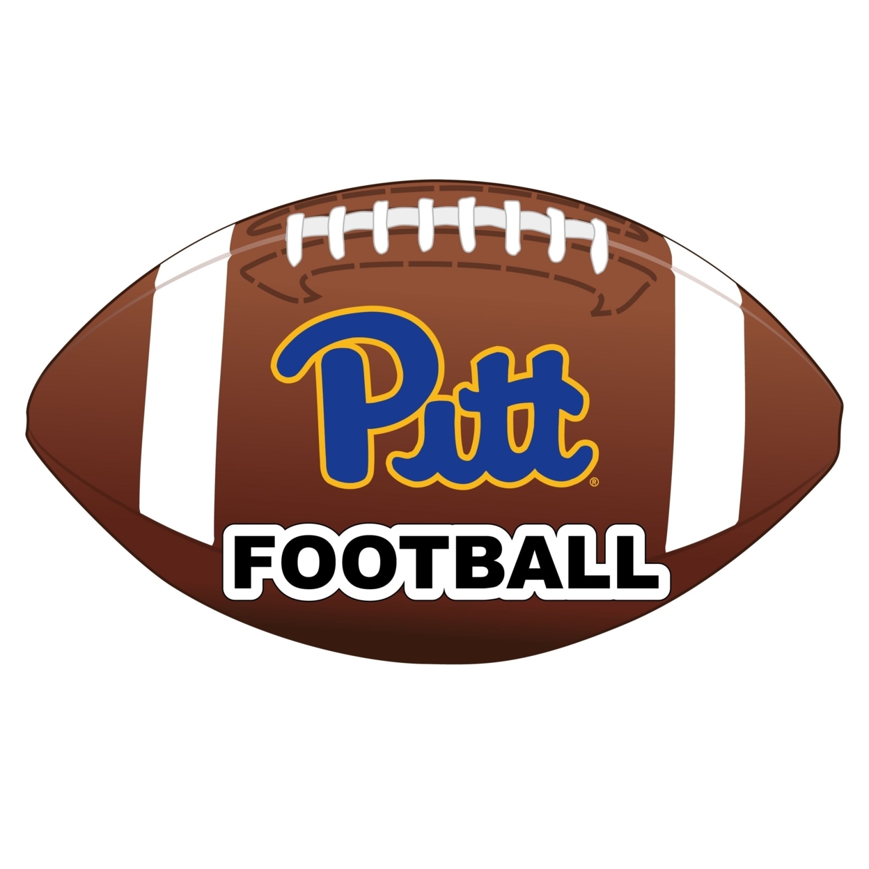 Pittsburgh Panthers 4-Inch NCAA Football Vinyl Decal Sticker