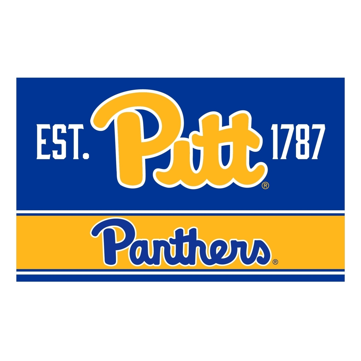 Pittsburgh Panthers Wood Sign With Frame
