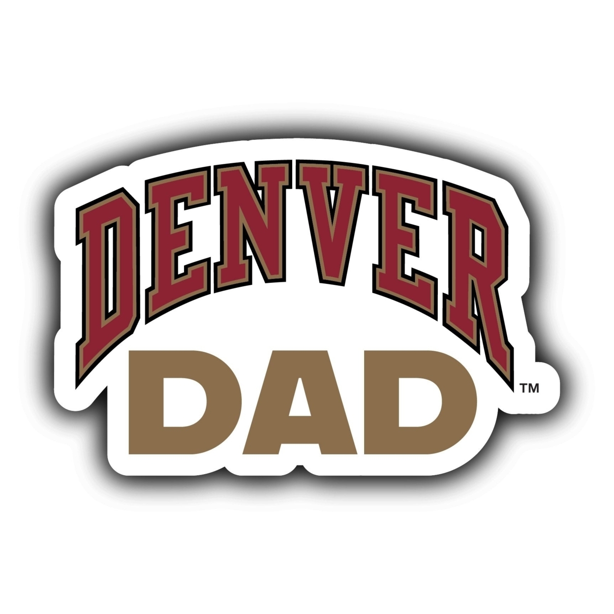 University Of Denver Pioneers 4-Inch Proud Dad Die Cut Decal