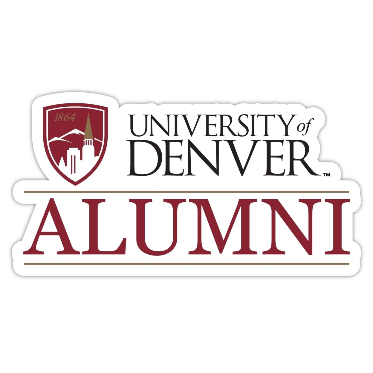 University Of Denver Pioneers Alumni 4 Sticker