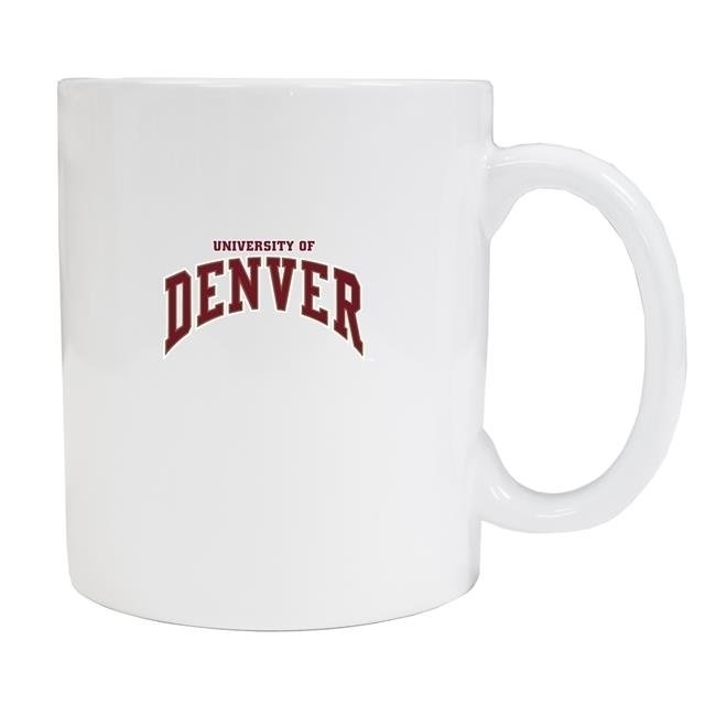 University Of Denver Pioneers White Ceramic Coffee Mug 2-Pack (White).