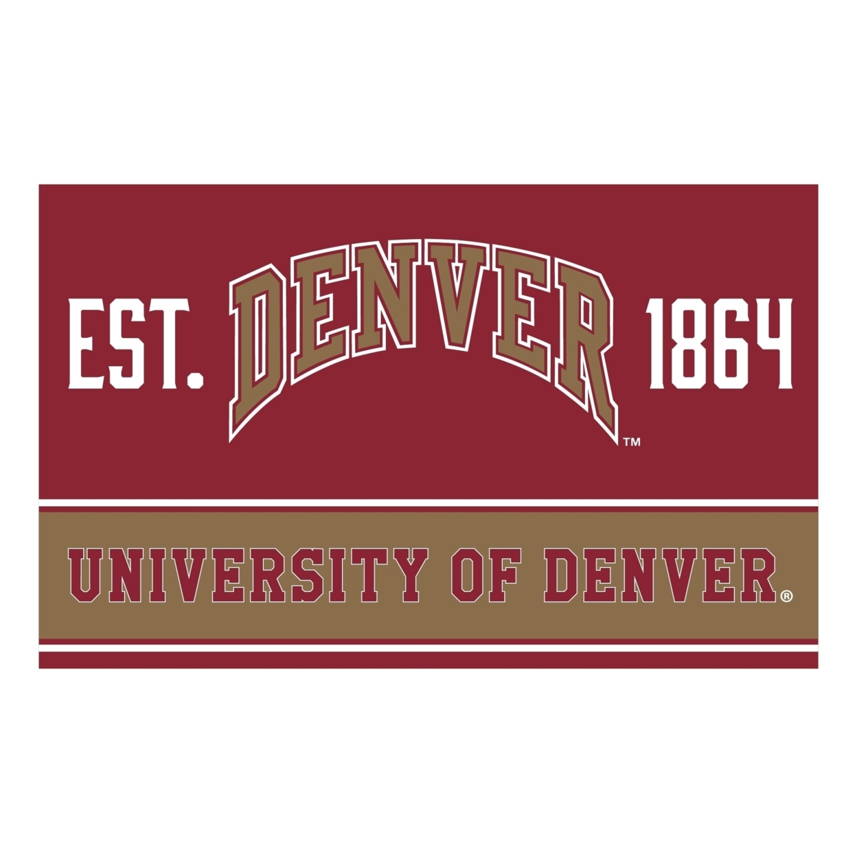 University Of Denver Pioneers Wood Sign With Frame