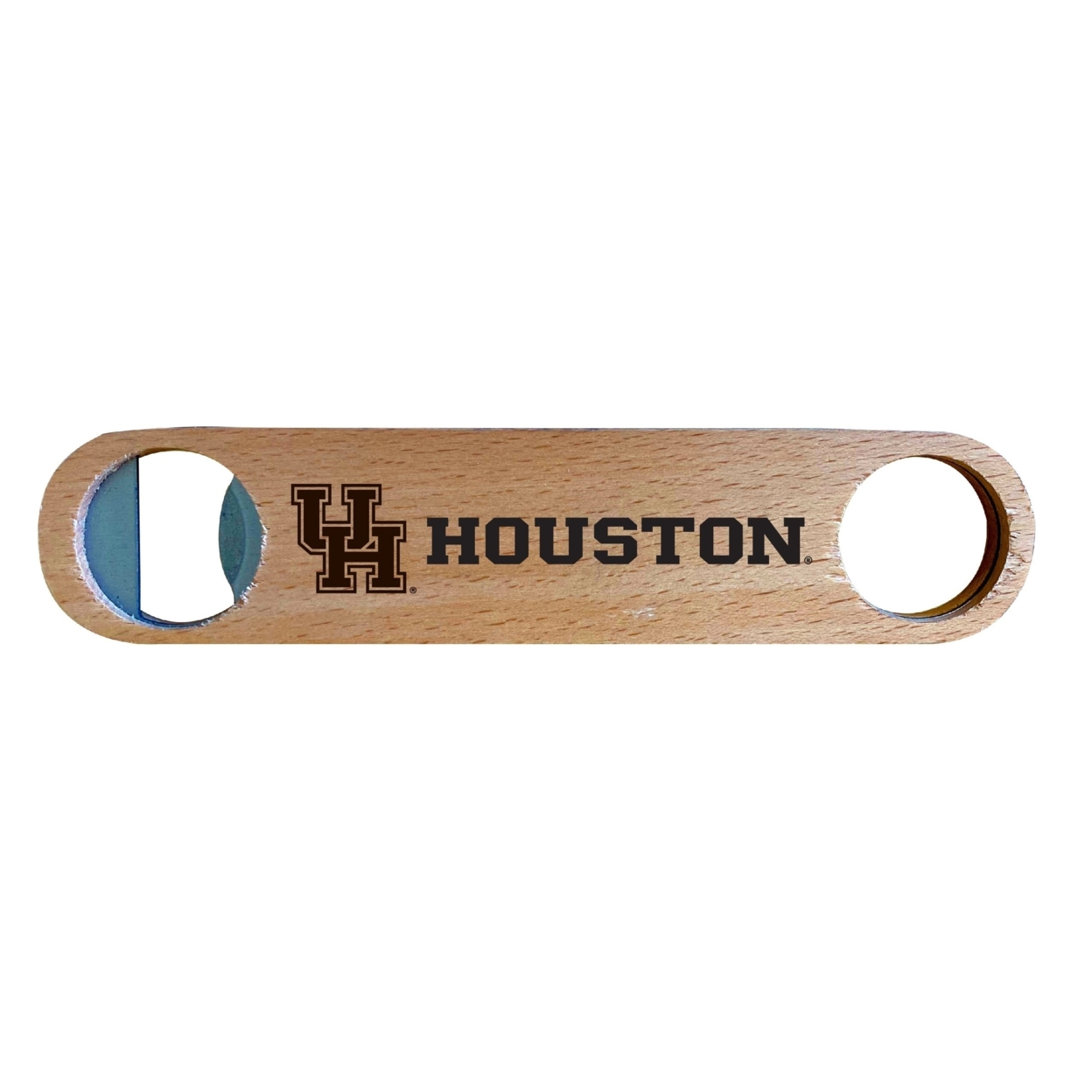 University Of Houston Laser Etched Wooden Bottle Opener College Logo Design