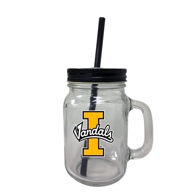 University Of Idaho Vandals Mason Jar Glass