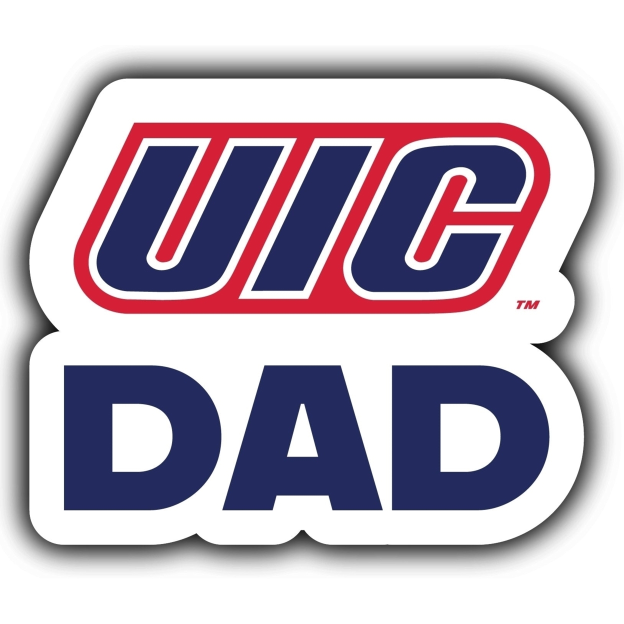University Of Illinois At Chicago 4-Inch Proud Dad Die Cut Decal