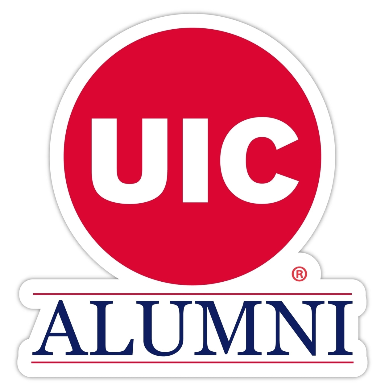 University Of Illinois At Chicago Alumni 4 Sticker - 4 Pack