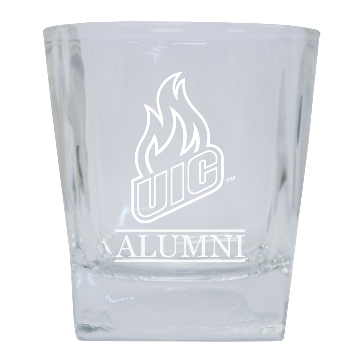 University Of Illinois At Chicago 8 Oz Etched Alumni Glass Tumbler 2-Pack