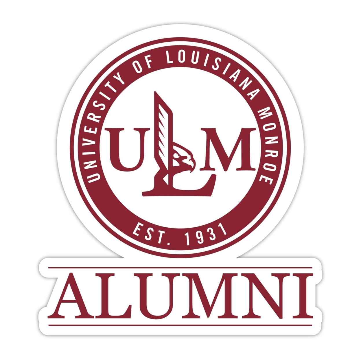 University Of Louisiana Monroe Alumni 4 Sticker