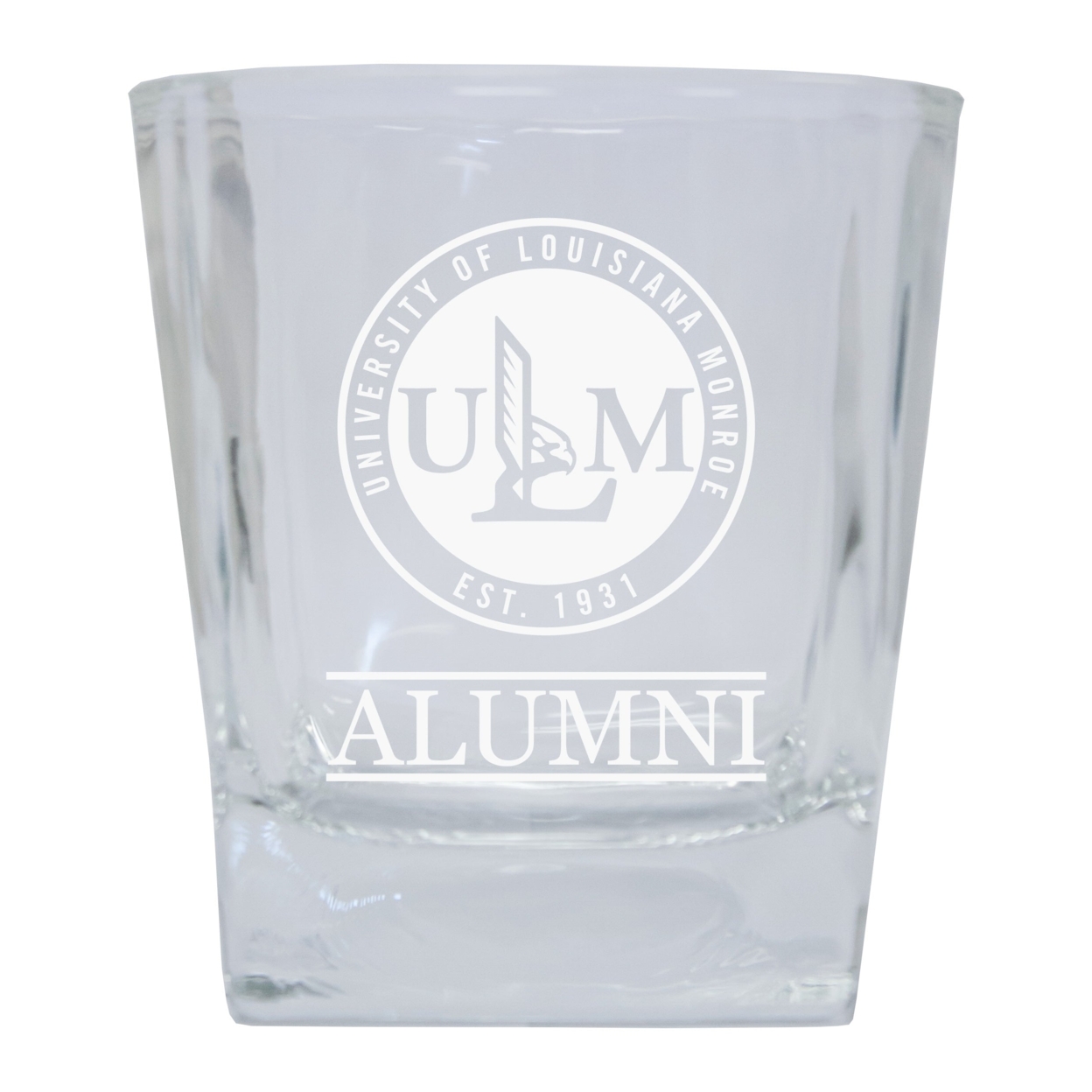 University Of Louisiana Monroe 8 Oz Etched Alumni Glass Tumbler 2-Pack