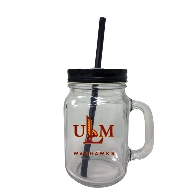 University Of Louisiana Monroe Mason Jar Glass