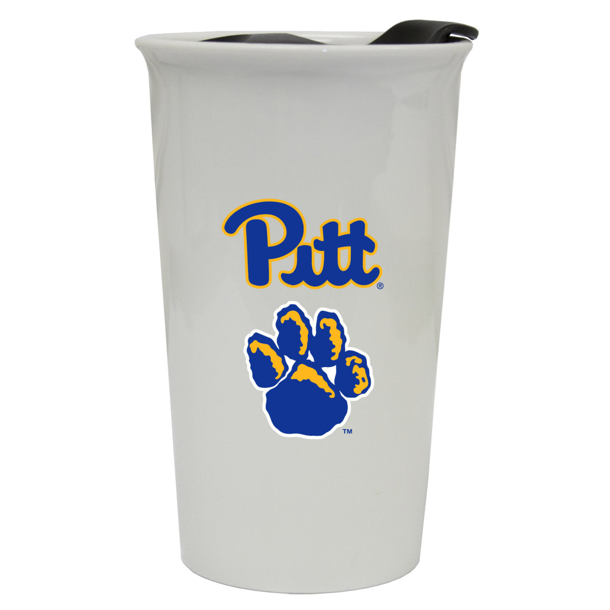 University Of Pittsburgh Double Walled Ceramic Tumbler